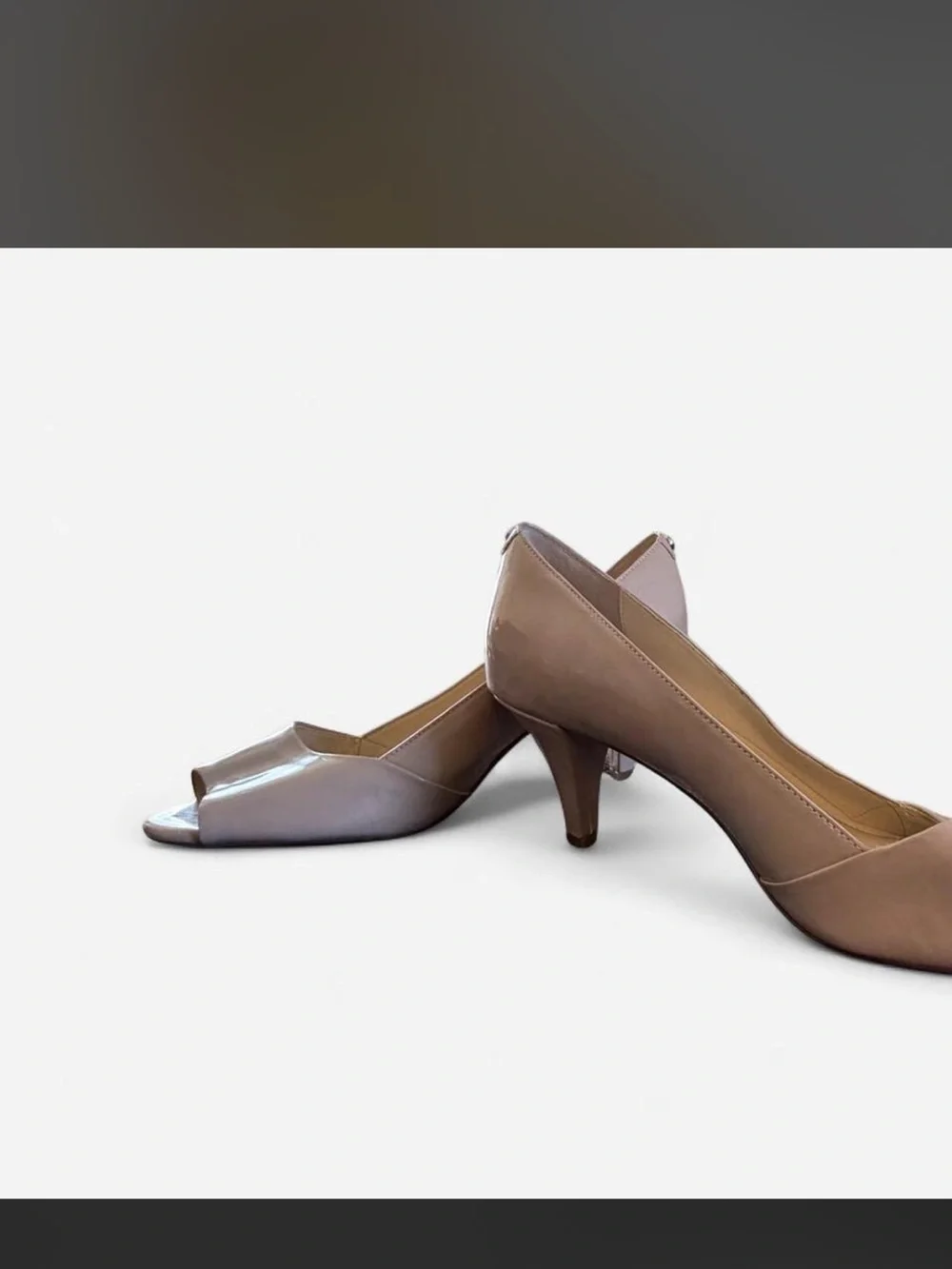 Calvin Klein Beige Open-Toe Heels